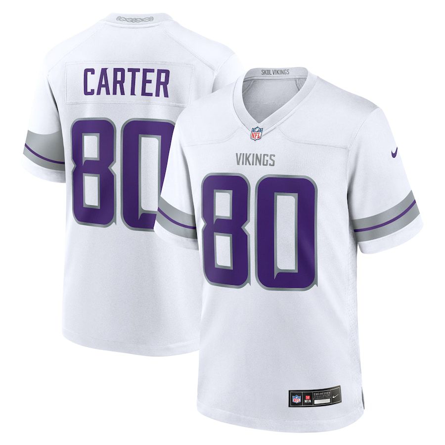 Men Minnesota Vikings #80 Cris Carter Nike White Alternate Retired Player Game NFL Jersey->minnesota vikings->NFL Jersey